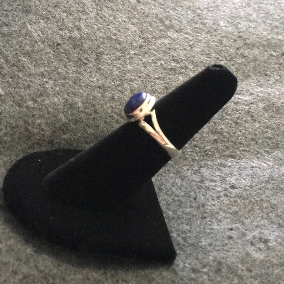Modern Style Lapis Ring 925 - Picture 4 of 4